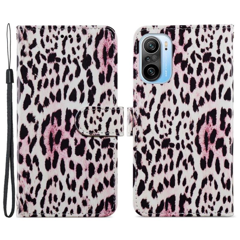 Læder Cover Poco F3 Leopard Print