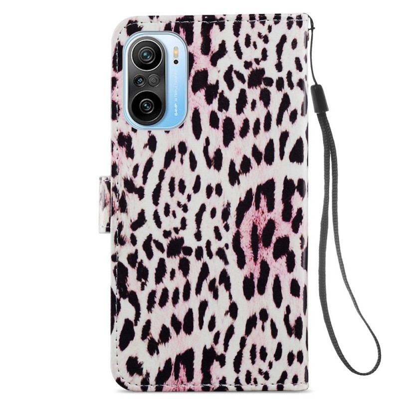 Læder Cover Poco F3 Leopard Print