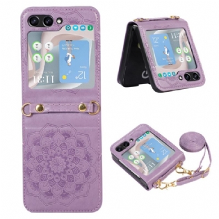 Cover Samsung Galaxy Z Flip 5 Mandala Med Skulderrem