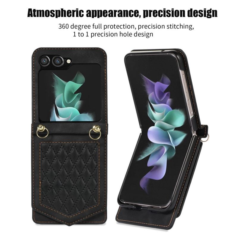 Cover Samsung Galaxy Z Flip 5 Spejlkortholder Og Skulderrem