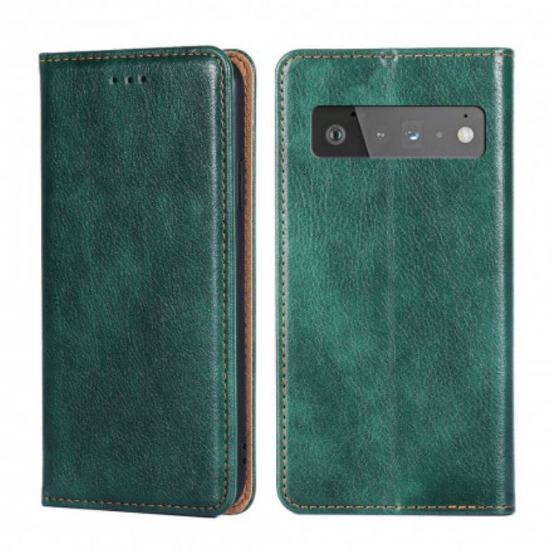 Cover Google Pixel 6 Pro Flip Cover Vintage Læder Stil