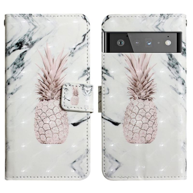 Flip Cover Google Pixel 6 Pro Let Plet Ananas