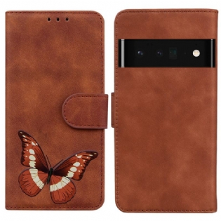 Flip Cover Google Pixel 6 Pro Skin-touch Butterfly