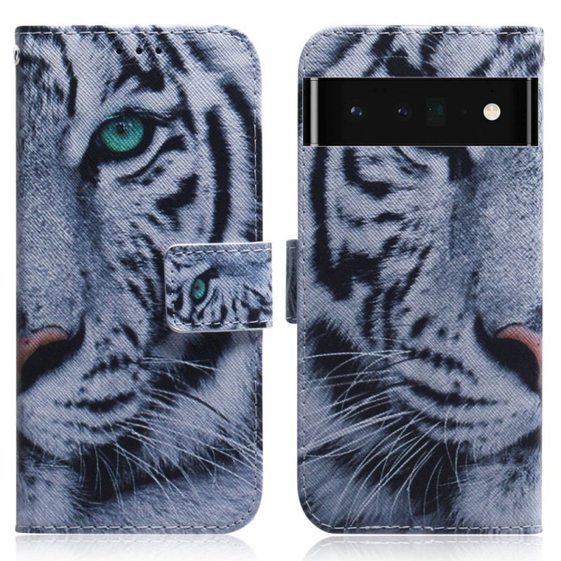 Flip Cover Google Pixel 6 Pro Tiger Ansigt