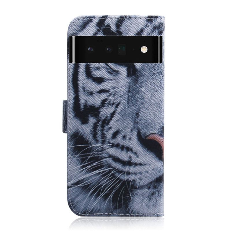 Flip Cover Google Pixel 6 Pro Tiger Ansigt