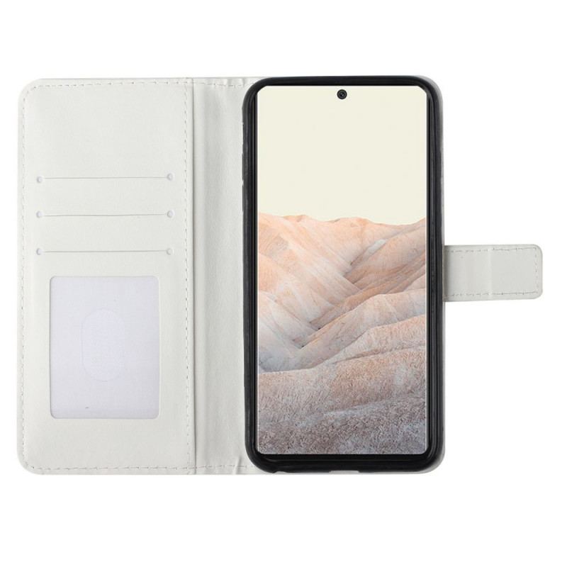 Læder Cover Google Pixel 6 Pro Marmor For Evigt Og Altid