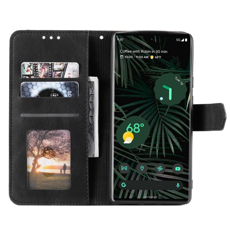 Læder Cover Google Pixel 6 Pro Skin-touch-sømme