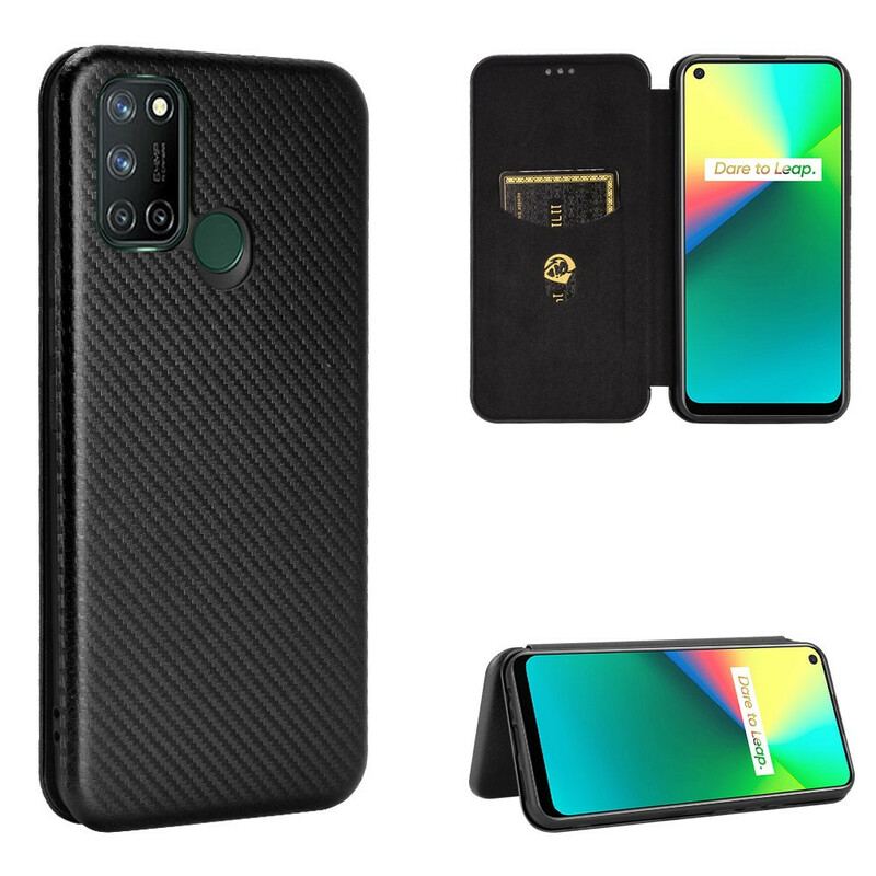 Cover Realme 7i Flip Cover Silikone Carbon