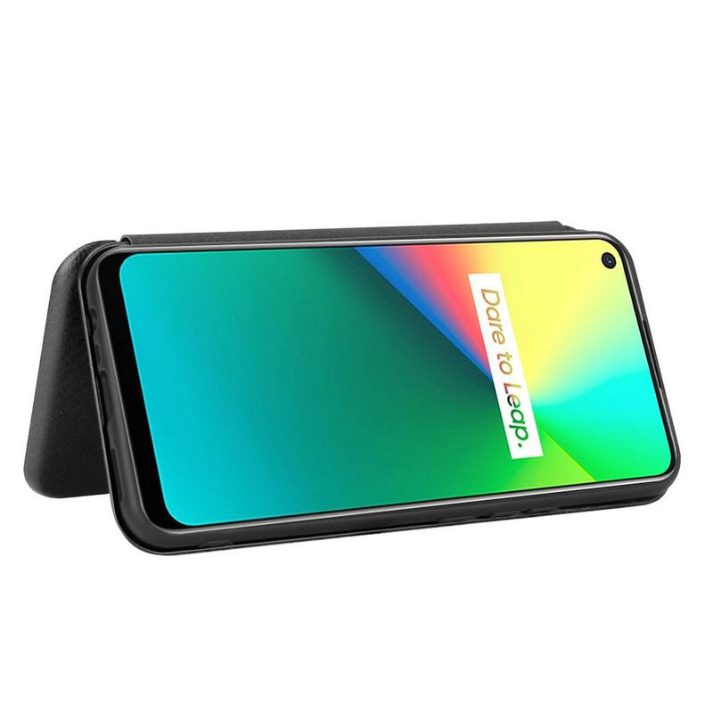 Cover Realme 7i Flip Cover Silikone Carbon