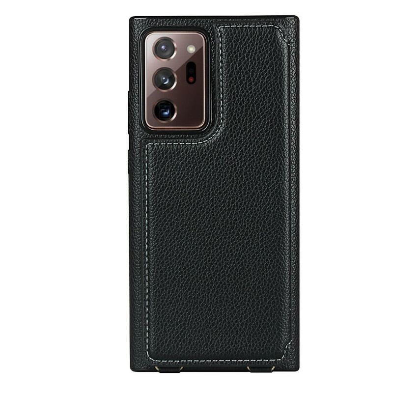 Cover Samsung Galaxy Note 20 Ultra Litchi Læder Kortholder Stativ