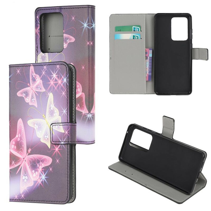 Flip Cover Samsung Galaxy Note 20 Ultra Intense Sommerfugle