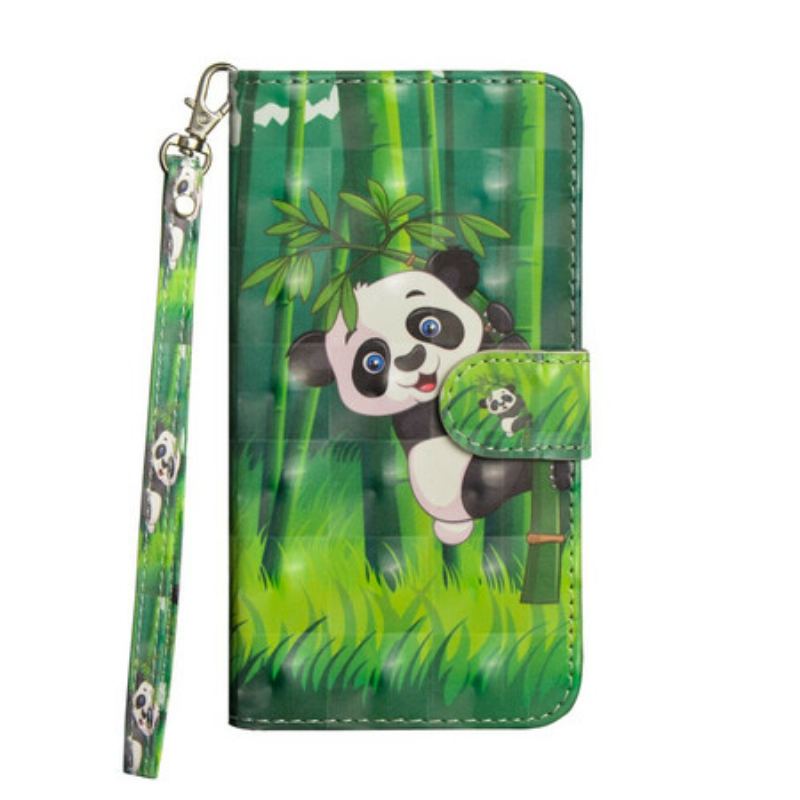 Læder Cover Samsung Galaxy Note 20 Ultra Panda Og Bambus