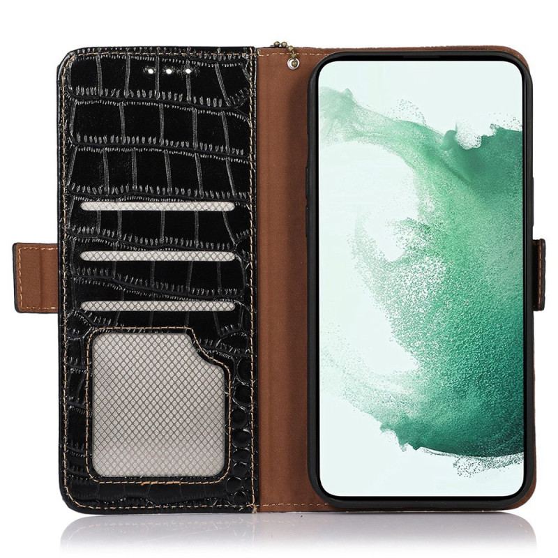 Flip Cover Honor 70 Crocodile Style Rfid