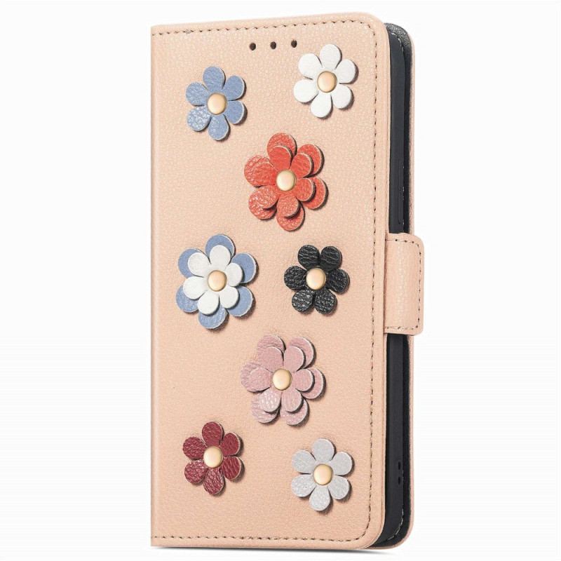 Læder Cover Honor 70 3d Blomster