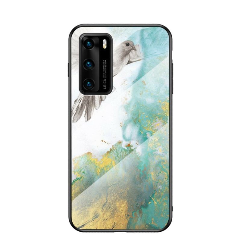 Cover Huawei P40 Premium Farver Hærdet Glas