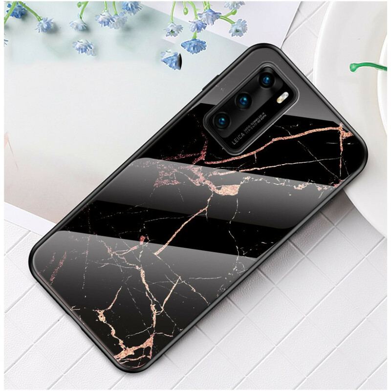 Cover Huawei P40 Premium Farver Hærdet Glas