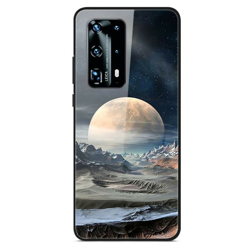 Cover Huawei P40 Space Moon Hærdet Glas