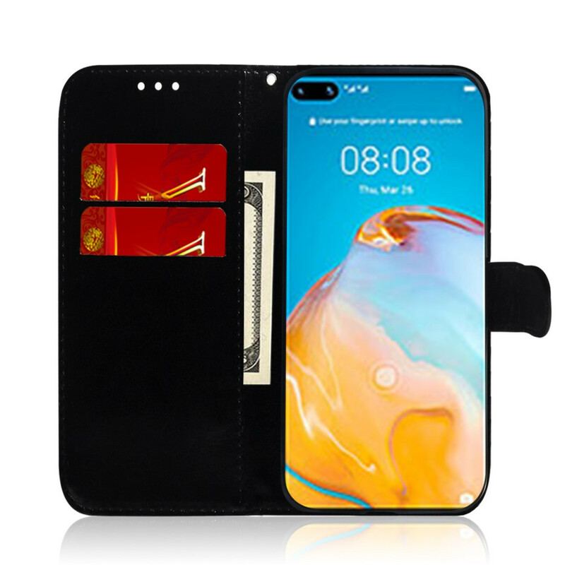 Flip Cover Huawei P40 Spejlcover I Imiteret Læder