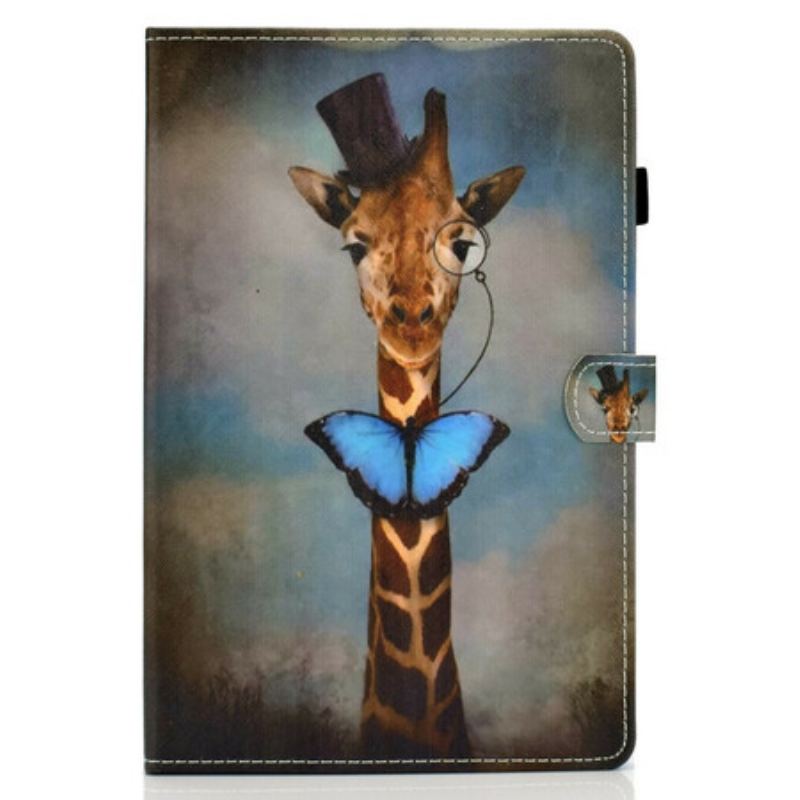 Flip Cover iPad Air (2022) (2020) Klassisk Giraf