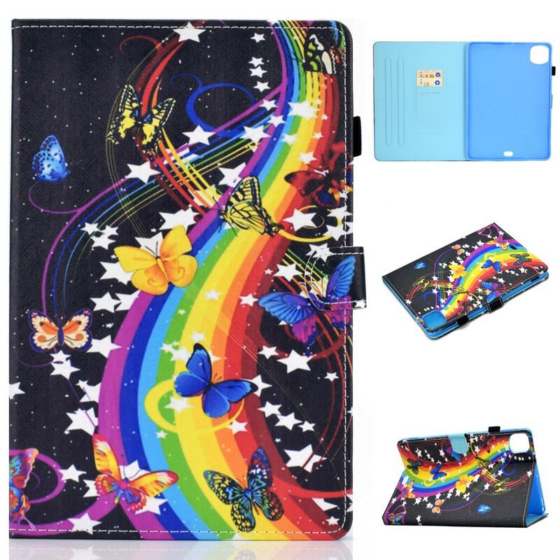 Flip Cover iPad Air (2022) (2020) Regnbue Sommerfugle