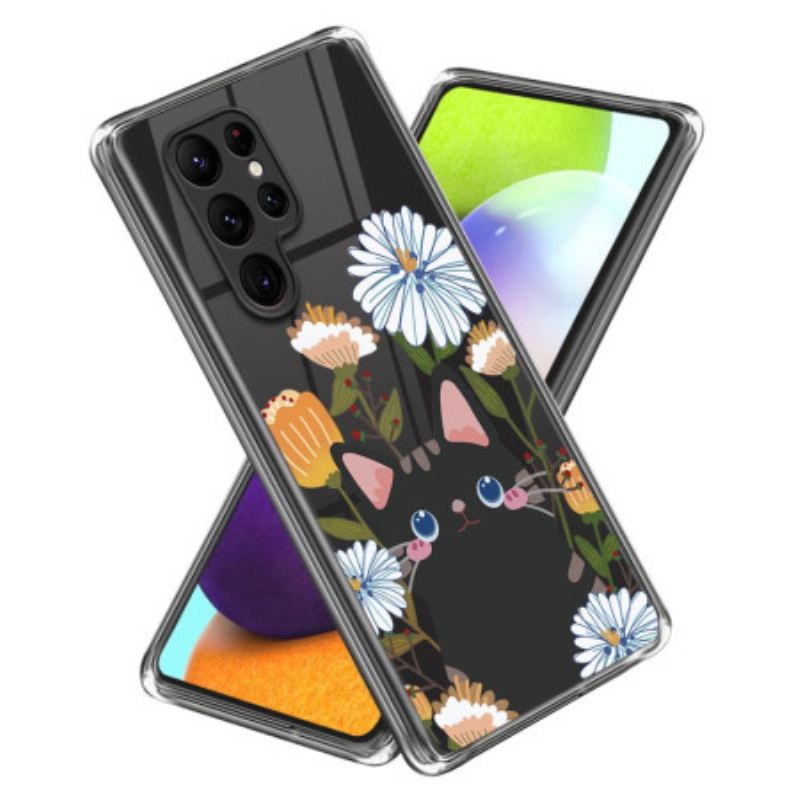 Cover Samsung Galaxy S24 Ultra 5g Blomster Og Kat