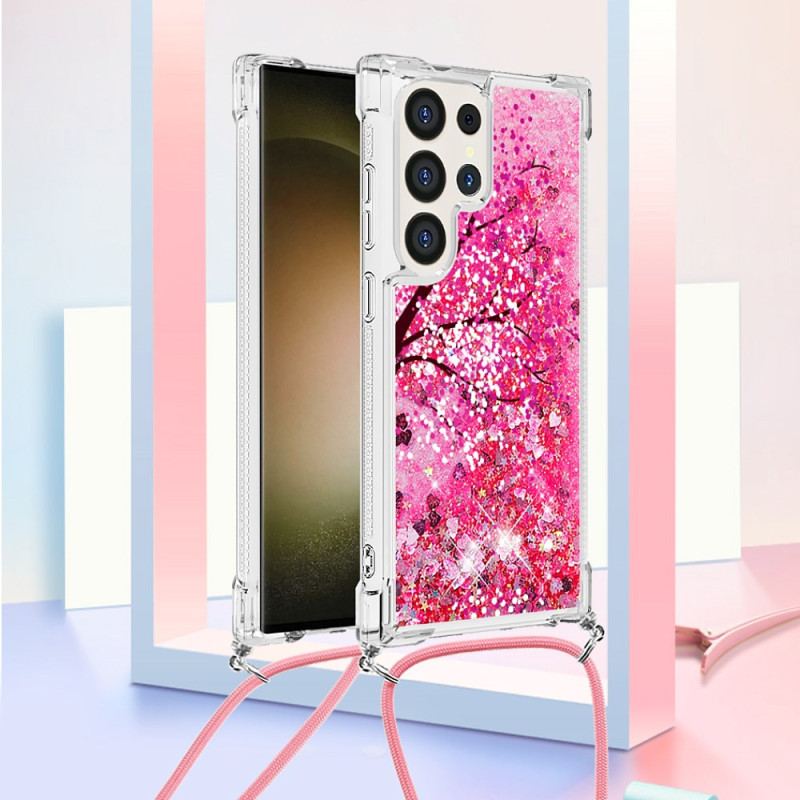 Cover Samsung Galaxy S24 Ultra 5g Cherry Blossom Glitter