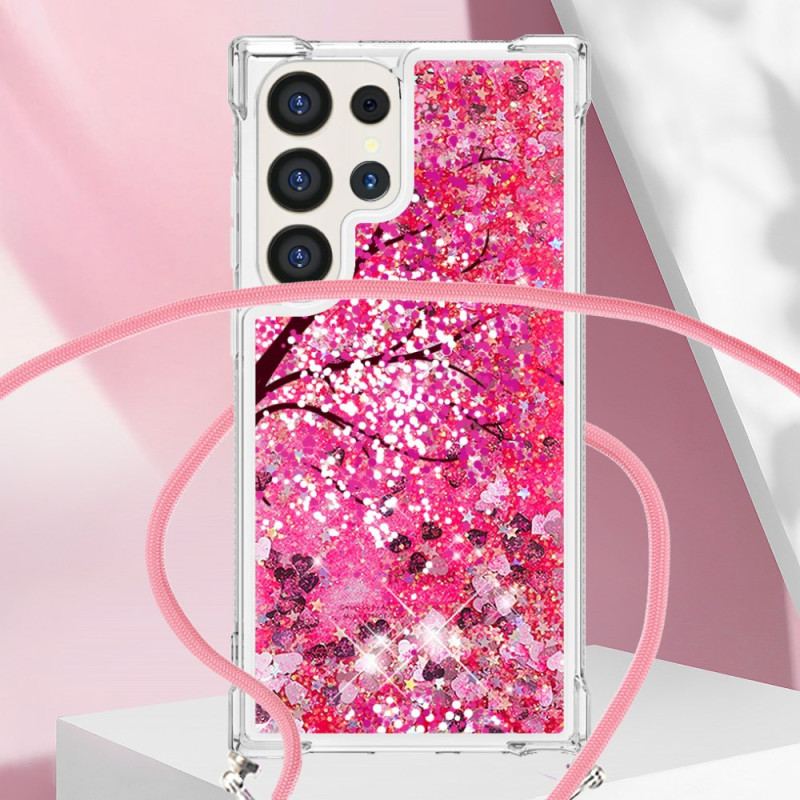 Cover Samsung Galaxy S24 Ultra 5g Cherry Blossom Glitter