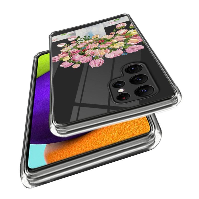 Cover Samsung Galaxy S24 Ultra 5g Lyserøde Blomster Maleri