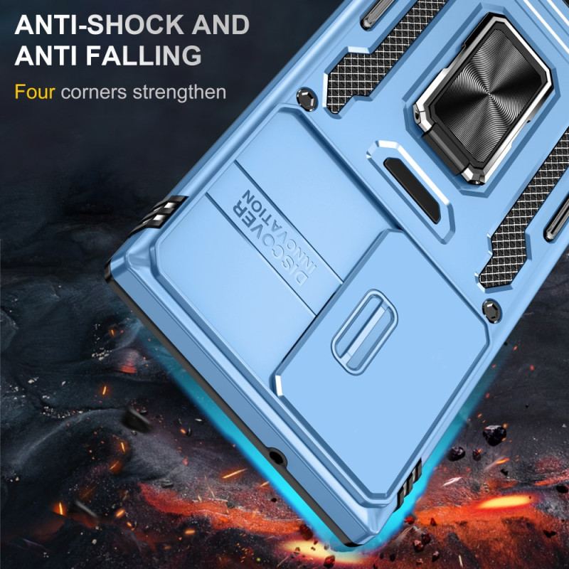 Cover Samsung Galaxy S24 Ultra 5g Telefon Etui Skydeglasbeskyttelse Og Støttering