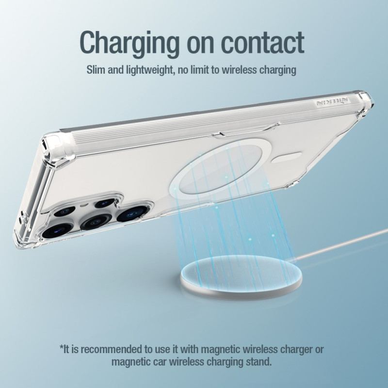 Cover Samsung Galaxy S24 Ultra 5g Transparent Kompatibel Med Magsafe Nature Pro Series Nillkin