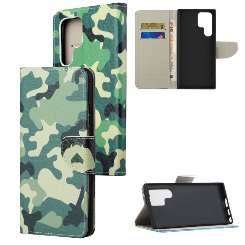 Flip Cover Samsung Galaxy S24 Ultra 5g Camouflagemønster