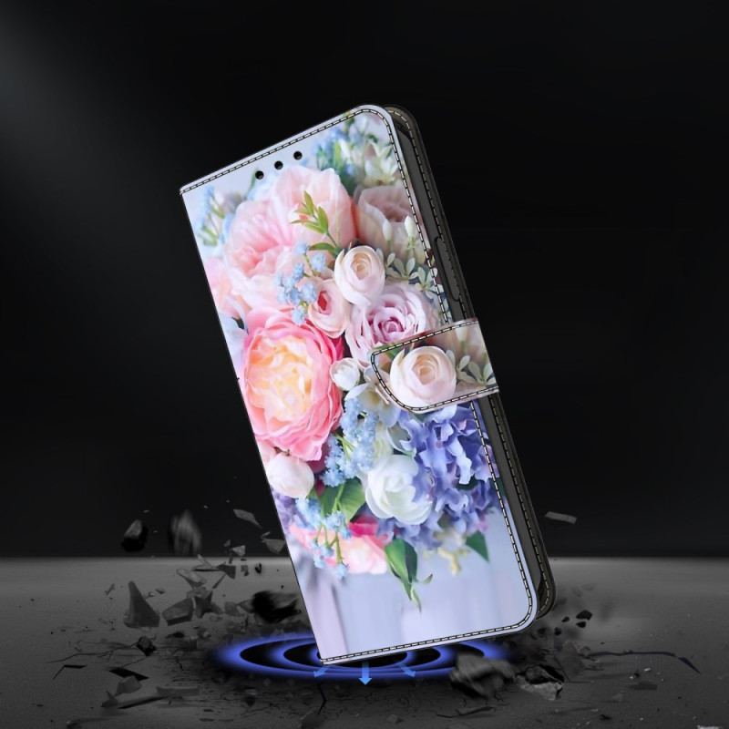 Flip Cover Samsung Galaxy S24 Ultra 5g Farverige Blomster