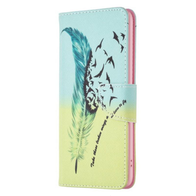 Flip Cover Samsung Galaxy S24 Ultra 5g Fjer Og Fugle