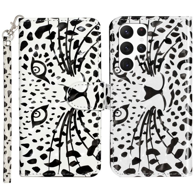 Flip Cover Samsung Galaxy S24 Ultra 5g Leopardhoved