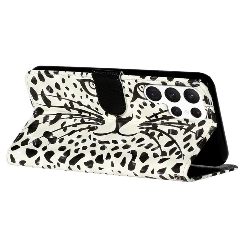 Flip Cover Samsung Galaxy S24 Ultra 5g Leopardhoved