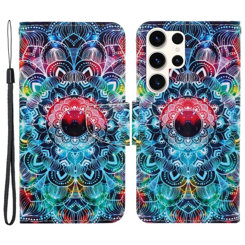 Flip Cover Samsung Galaxy S24 Ultra 5g Mandala Med Rem