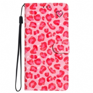 Flip Cover Samsung Galaxy S24 Ultra 5g Pink Leopard Print