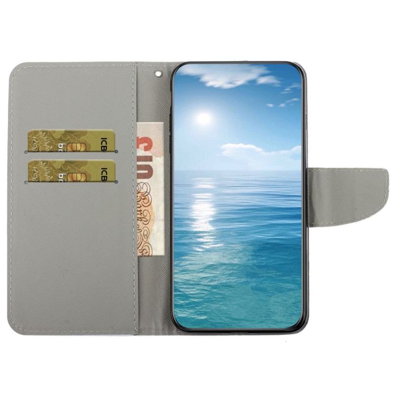 Flip Cover Samsung Galaxy S24 Ultra 5g Retro Totem Med Rem