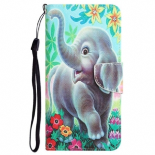 Flip Cover Til Samsung Galaxy S24 Ultra 5g Elefant Med Rem