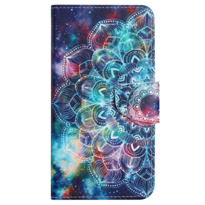 Flip Cover Til Samsung Galaxy S24 Ultra 5g Stjernehimmel Og Mandala Med Rem