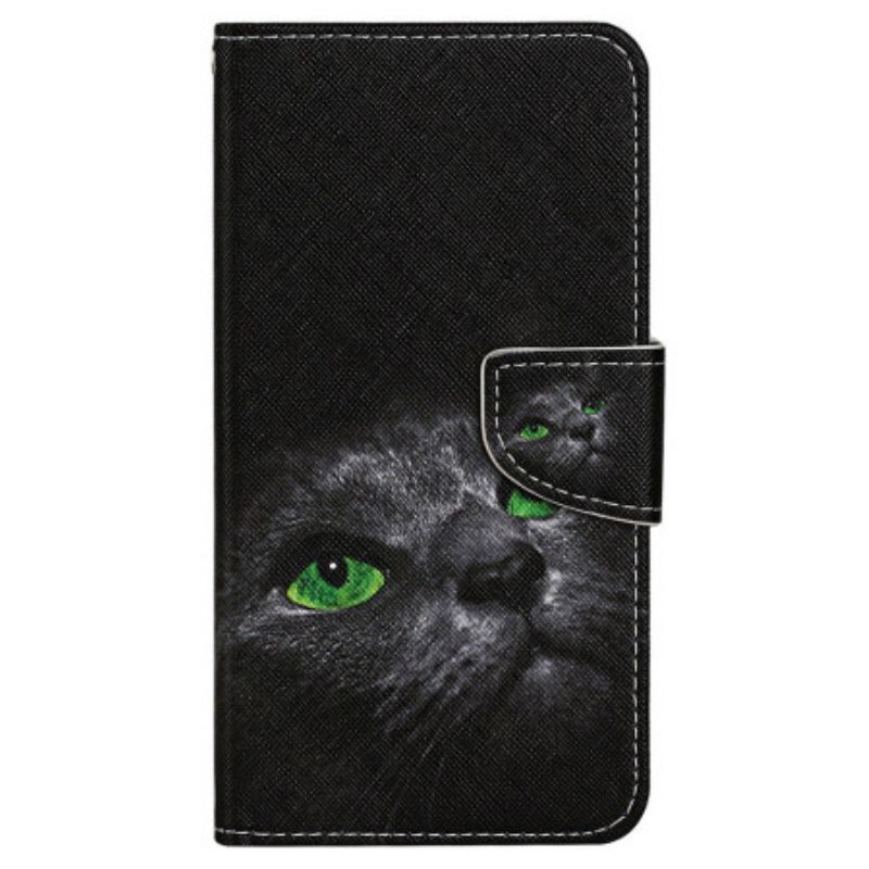 Læder Cover Samsung Galaxy S24 Ultra 5g Strappy Cat Eyes