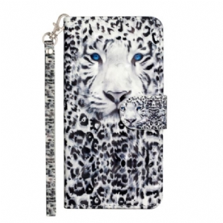 Læder Cover Samsung Galaxy S24 Ultra 5g Telefon Etui Leopardrem