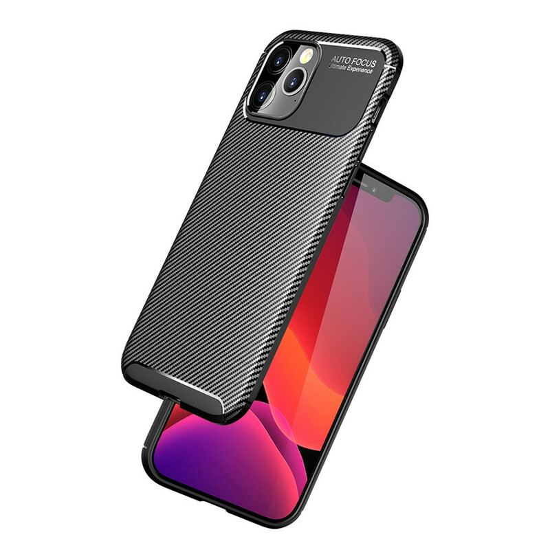 Cover iPhone 12 Pro Max Fleksibel Kulfibertekstur