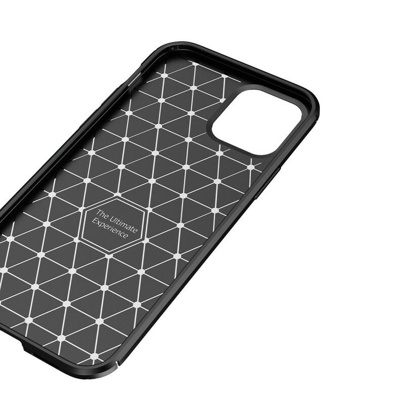 Cover iPhone 12 Pro Max Fleksibel Kulfibertekstur