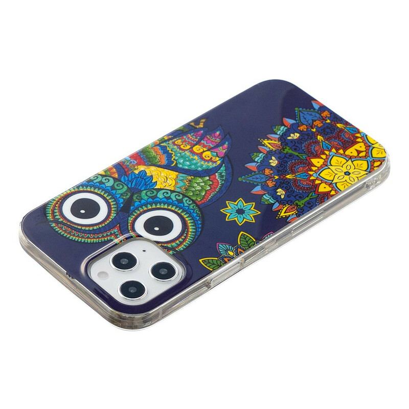 Cover iPhone 12 Pro Max Fluorescerende Ugle Mandala