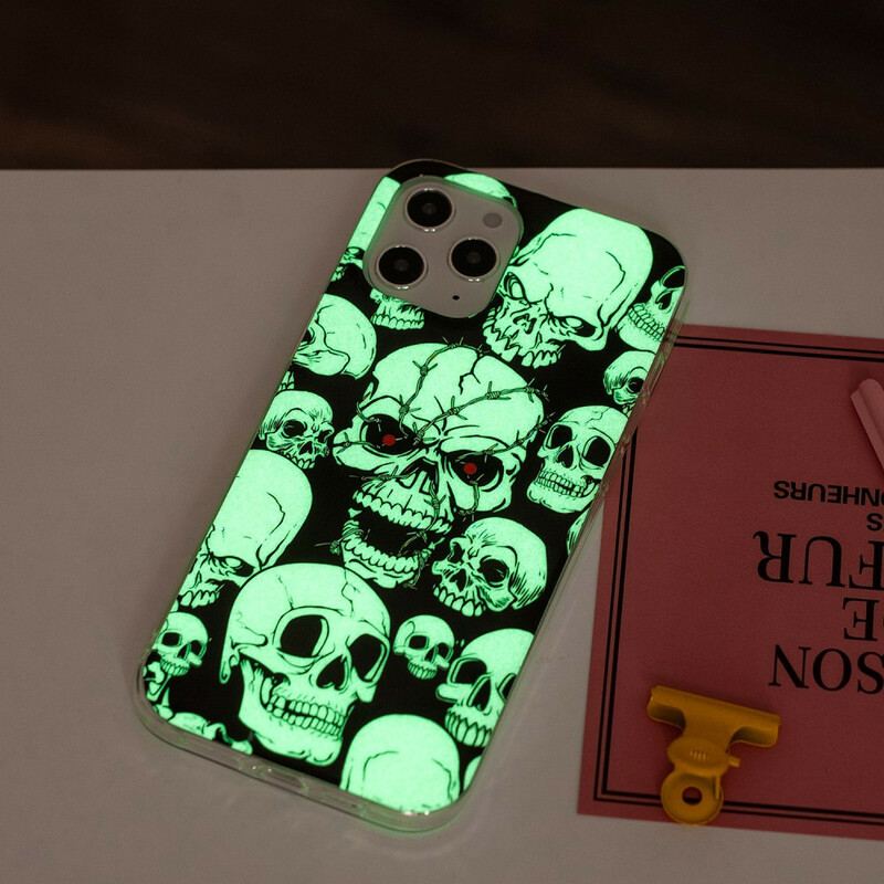 Cover iPhone 12 Pro Max Forsigtig Fluorescerende Kranier