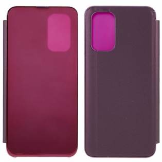 Cover Oppo A54 5G / A74 5G Spejl Og Lædereffekt