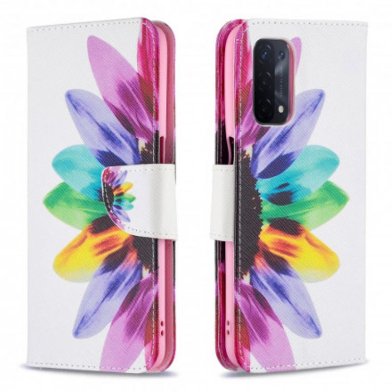 Flip Cover Oppo A54 5G / A74 5G Akvarel Blomst