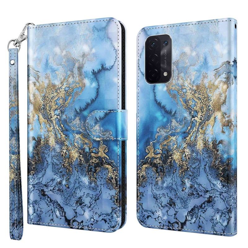 Flip Cover Oppo A54 5G / A74 5G Med Snor Rem Art