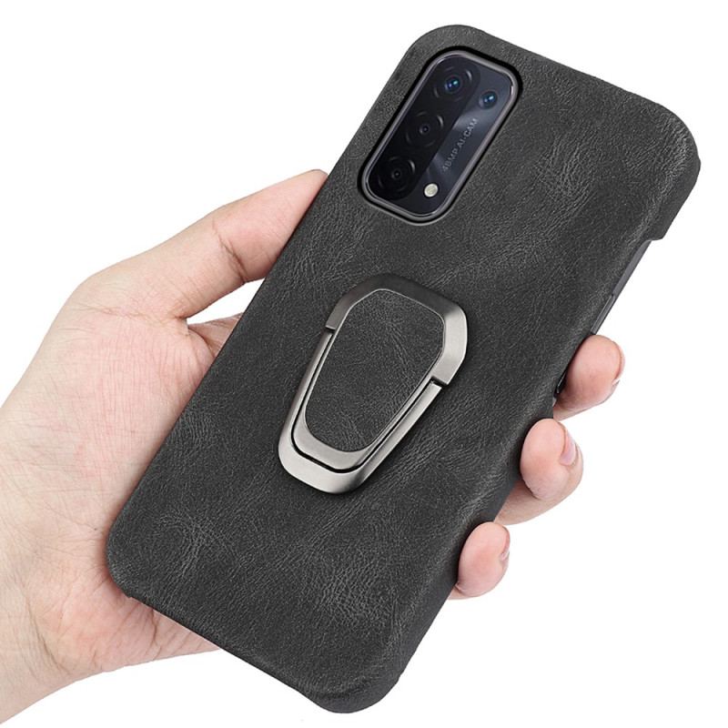 Mobilcover Oppo A54 5G / A74 5G Ring-holder I Lædereffekt